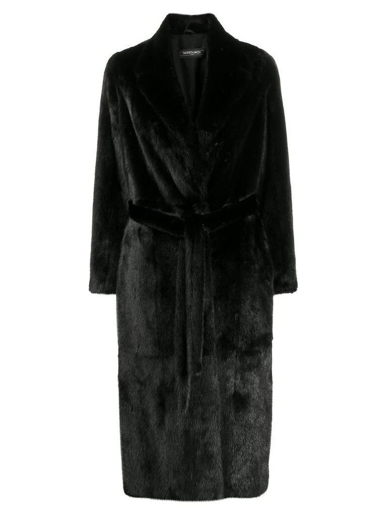 Simonetta Ravizza textured furry coat - Black
