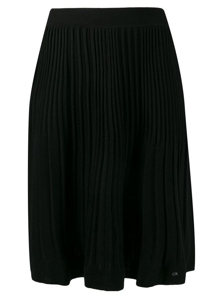 Calvin Klein pleated knit skirt - Black