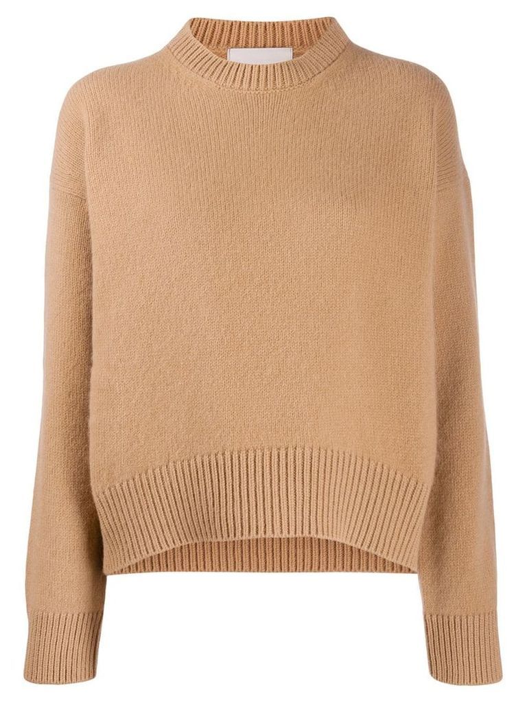 Laneus crew-neck knit sweater - NEUTRALS