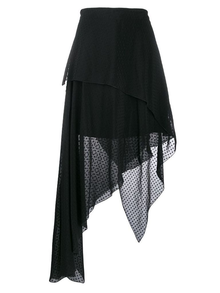 AMIRI asymmetric polka dot skirt - Black