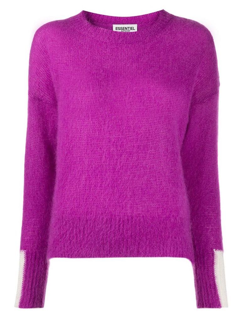 Essentiel Antwerp crew-neck knit sweater - PURPLE