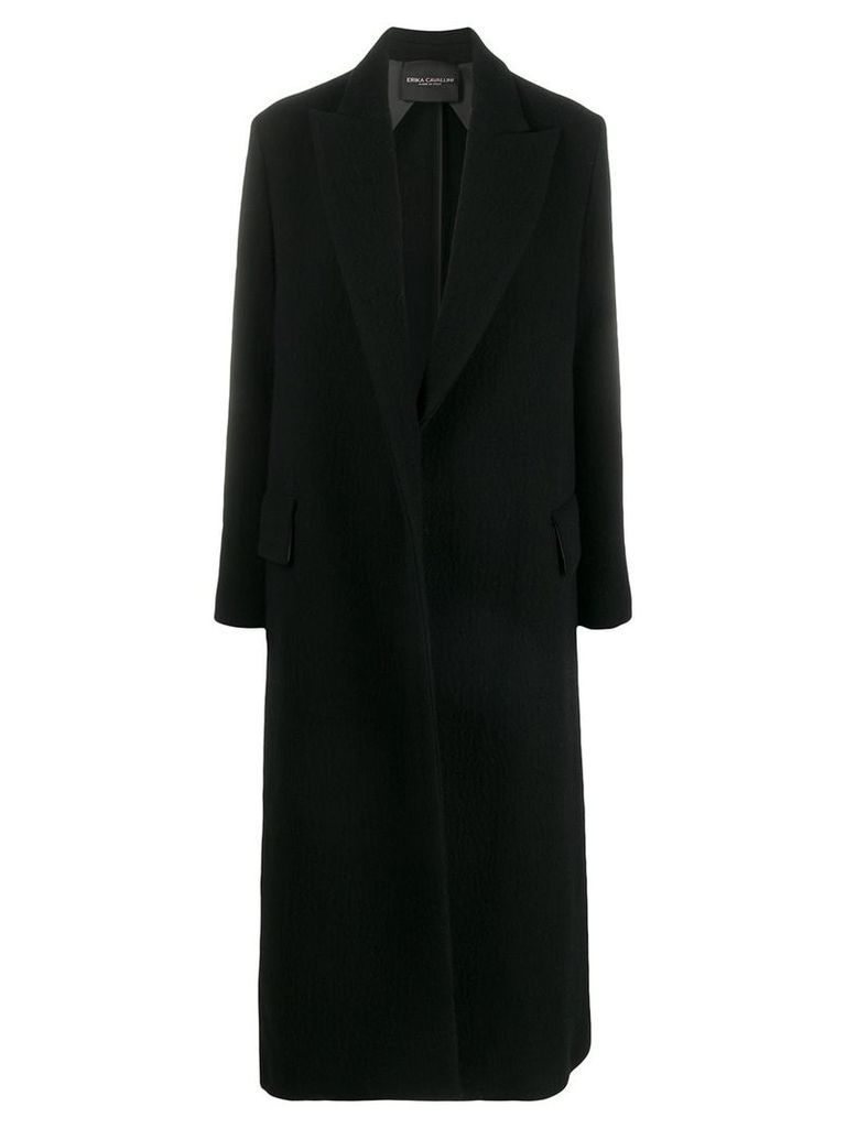 Erika Cavallini oversized open-front coat - Black