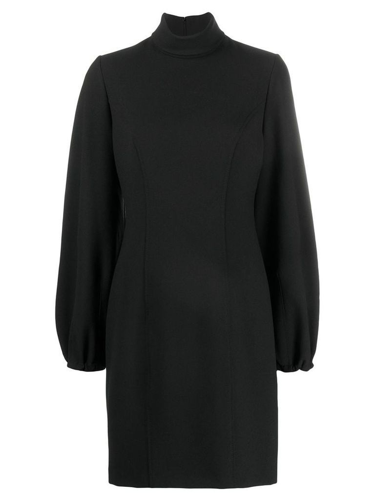 Erika Cavallini bishop-sleeves turtleneck dress - Black