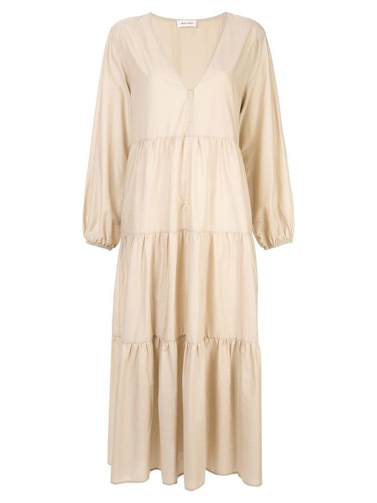 Matteau LS tiered summer dress - Brown