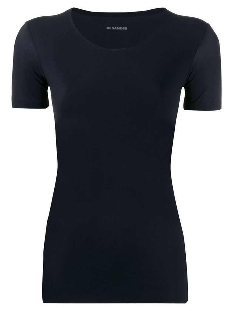Jil Sander U-neck fitted T-shirt - Black