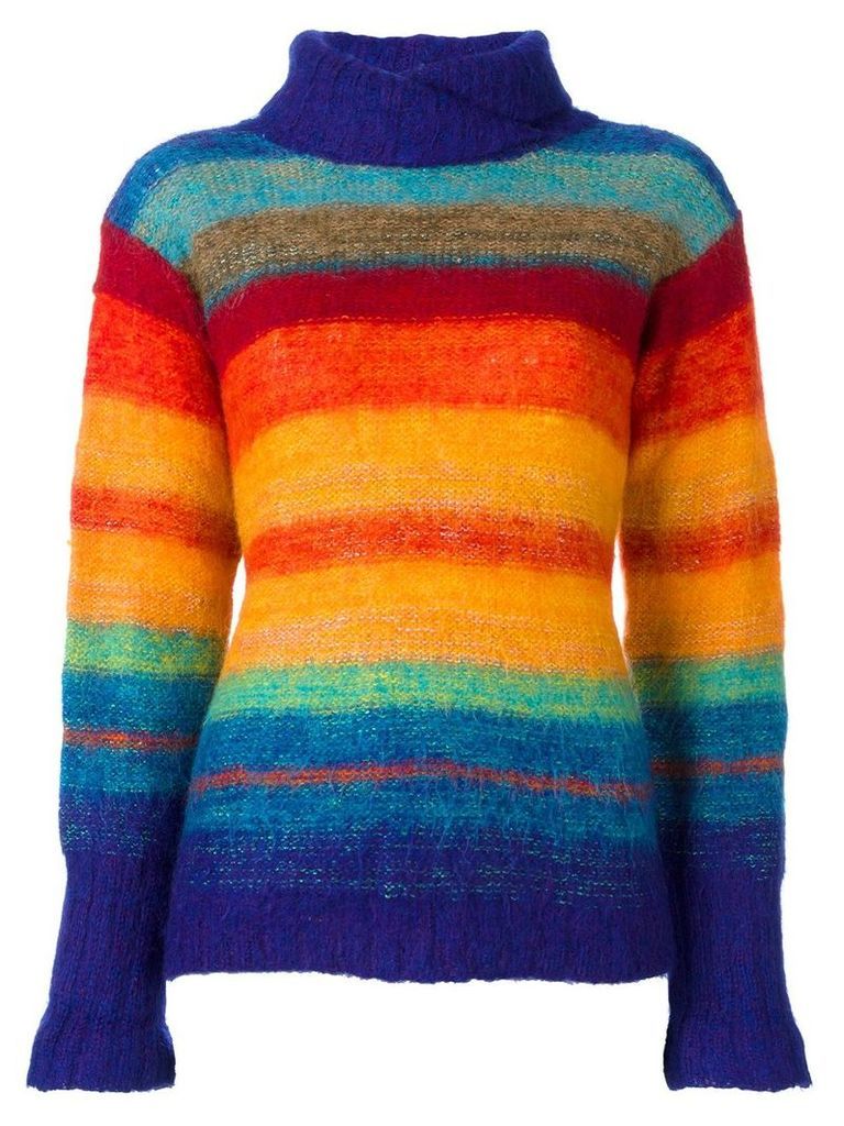 Kansai Yamamoto Pre-Owned rainbow knit jumper - Multicolour