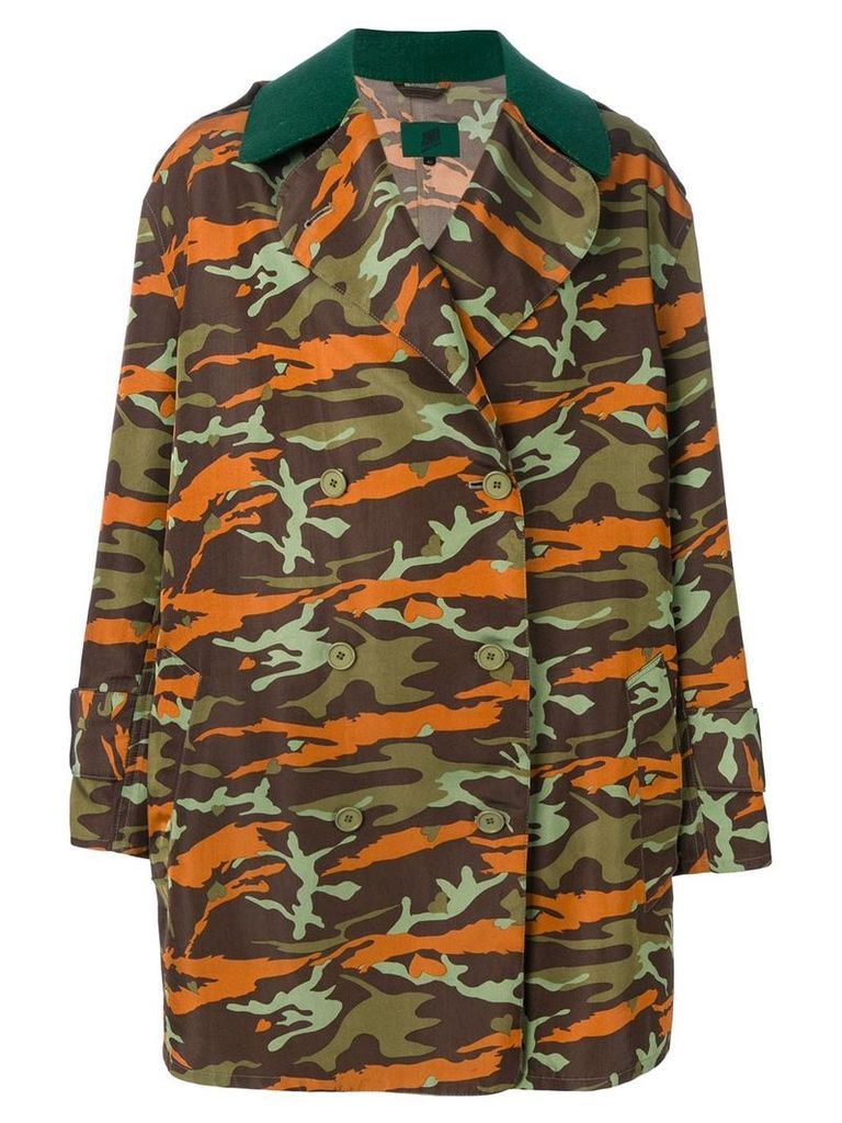 Jean Paul Gaultier Pre-Owned double-breasted camouflage coat -