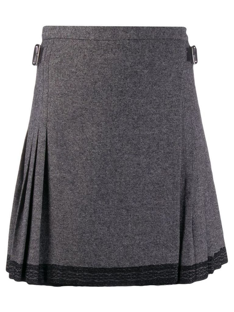 Christian Dior pre-owned pleated mini skirt - Grey