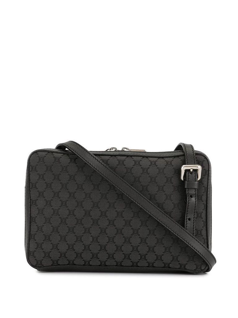 Céline Pre-Owned Macadam pattern crossbody bag - Black