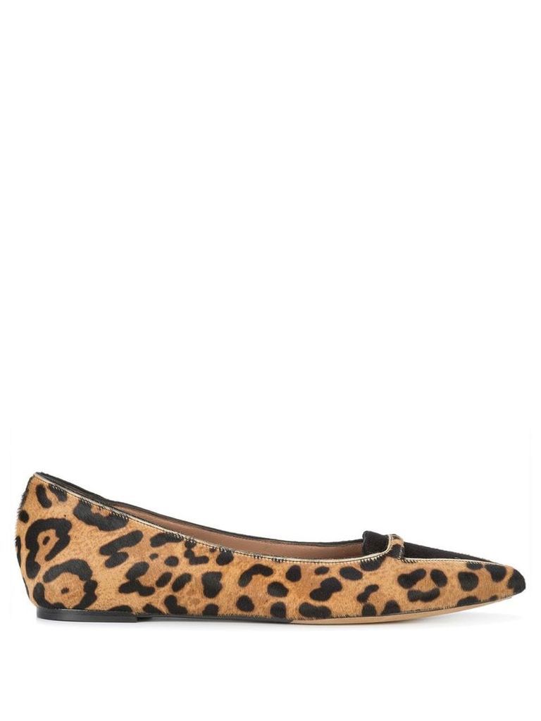 Tabitha Simmons Alexa leopard print ballerina shoes - Brown