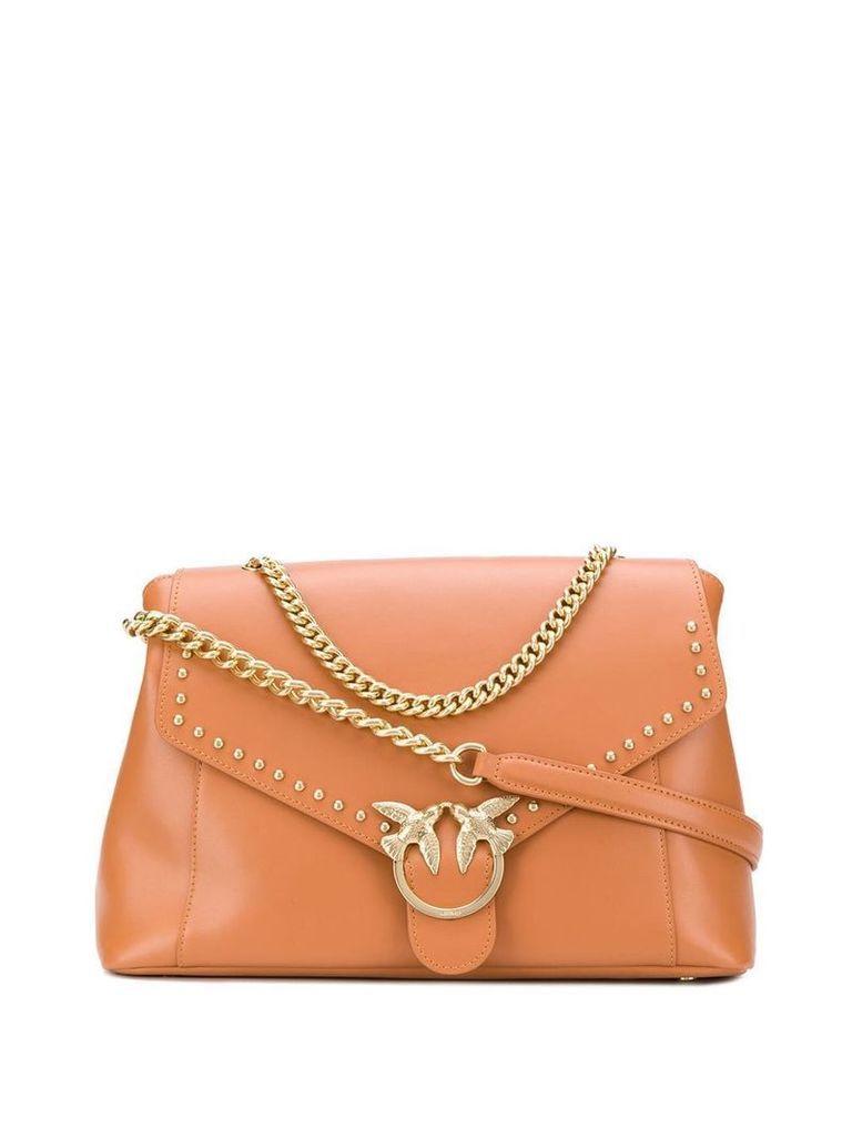 Pinko embellished shoulder bag - Brown