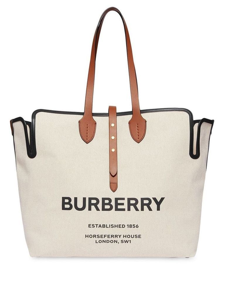 Burberry large Belt tote bag - White