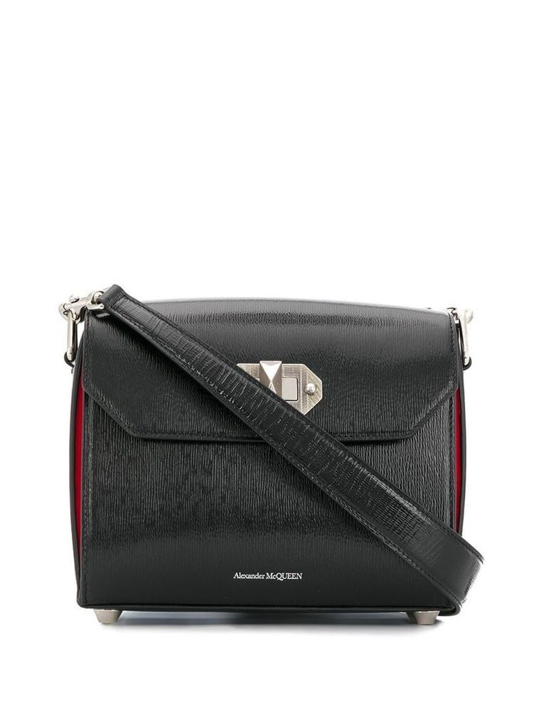 Alexander McQueen twist-lock fastening shoulder bag - Black