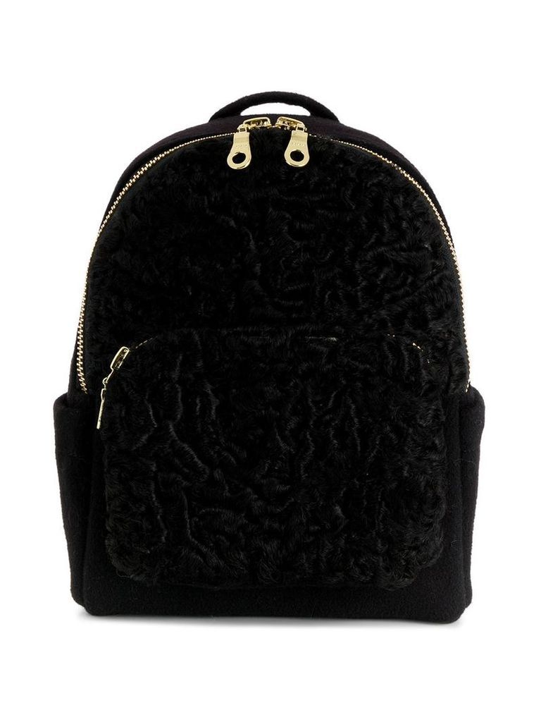Liska mini shearling backpack - Black