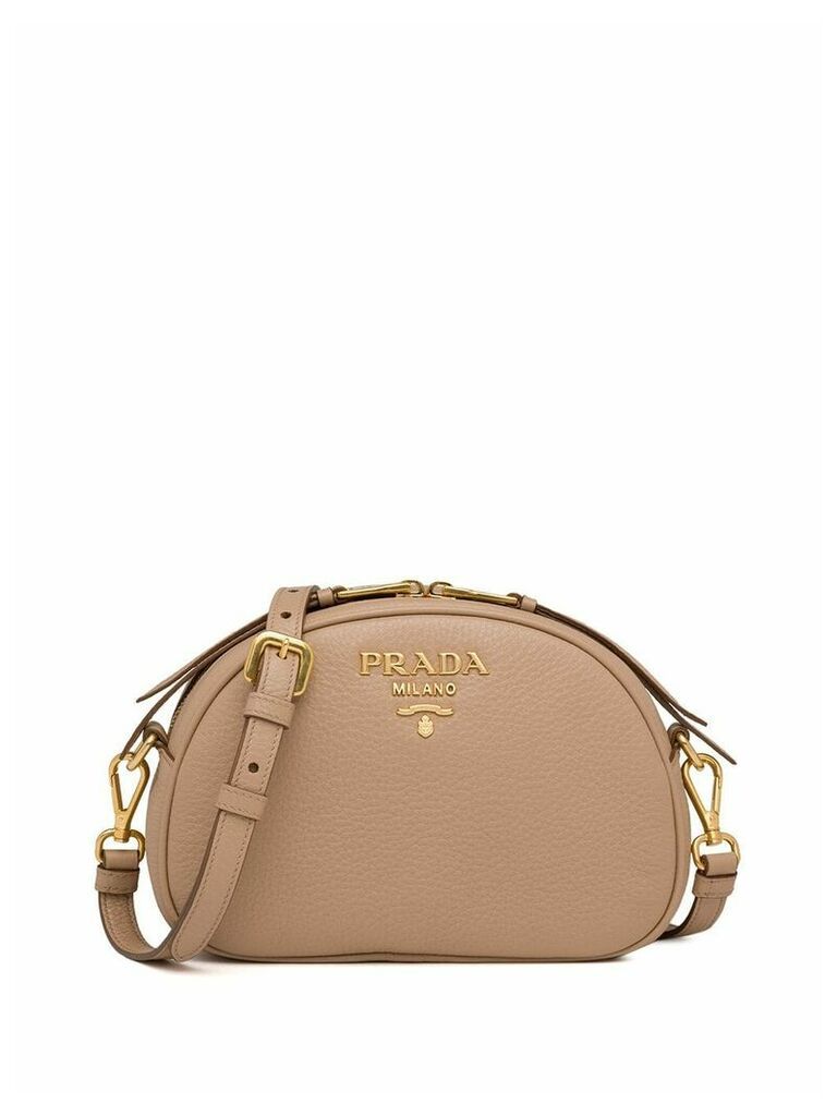 Prada logo-embellished shoulder bag - NEUTRALS