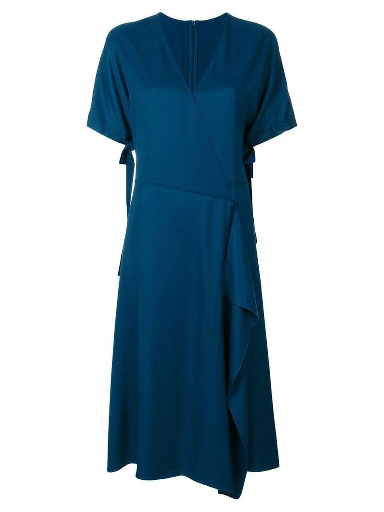 Cédric Charlier classic wrap dress - Blue
