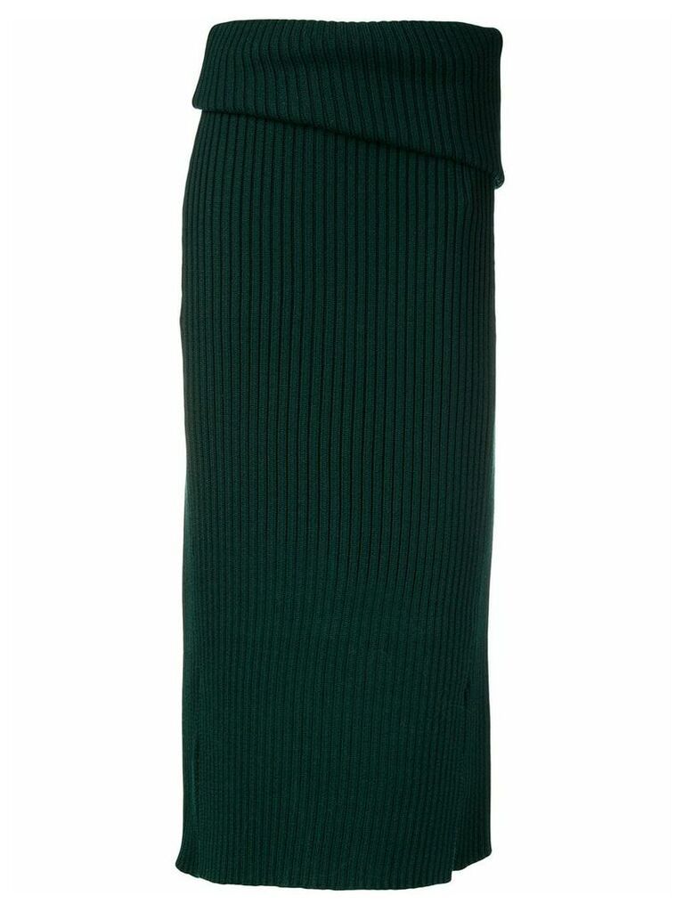 Jacquemus folded knit skirt - Green