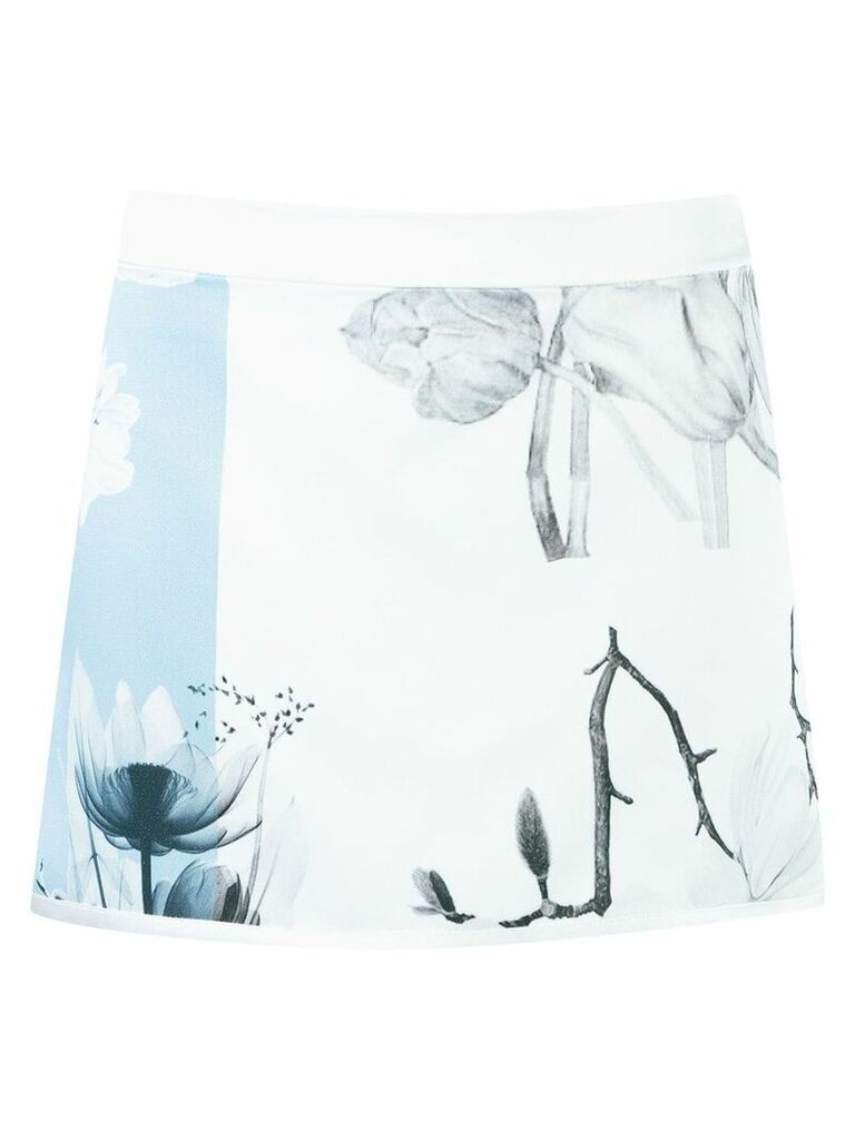 Gloria Coelho print skirt - White