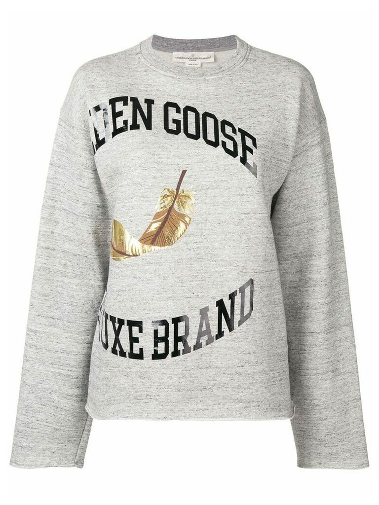 Golden Goose logo print sweater - Grey