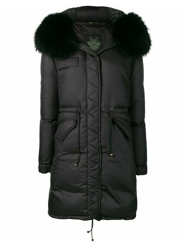 Mr & Mrs Italy fur-trim parka coat - Black