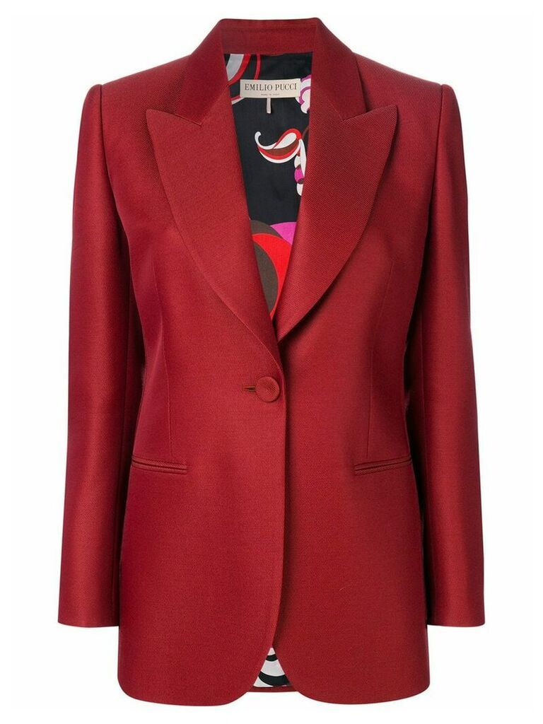 Emilio Pucci longline bow-embellished blazer - Red