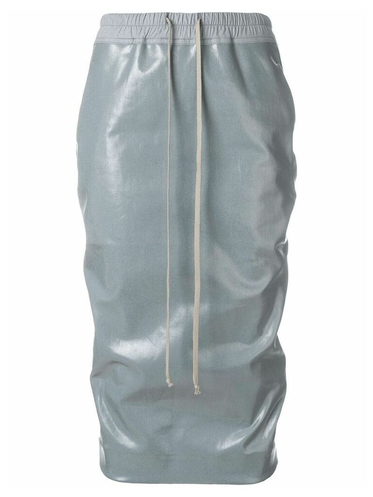 Rick Owens DRKSHDW elasticate vernished skirt - Grey