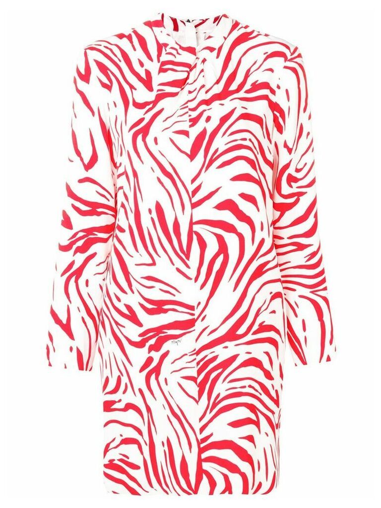 MSGM abstract print short dress - Red