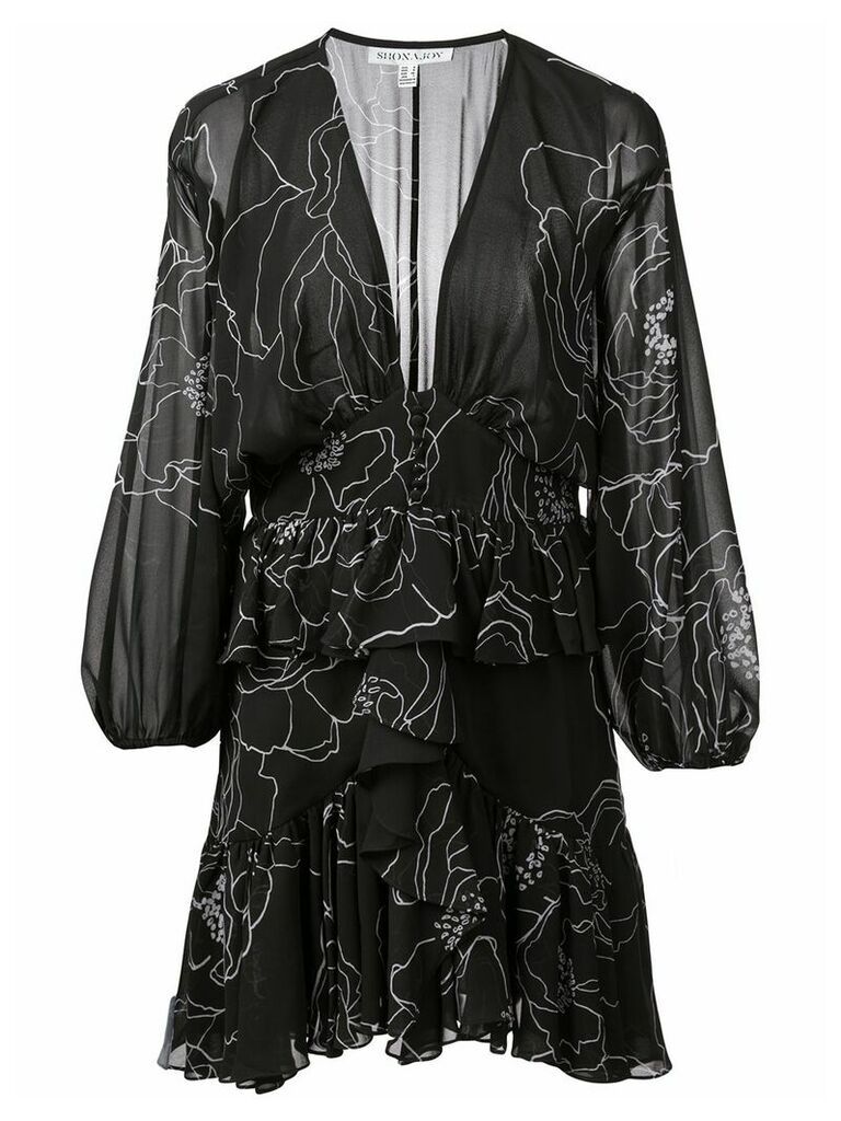 Shona Joy floral print mini dress - Black