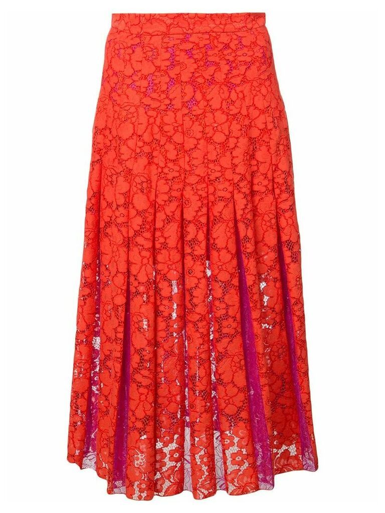 Diane von Furstenberg floral lace embroidered skirt