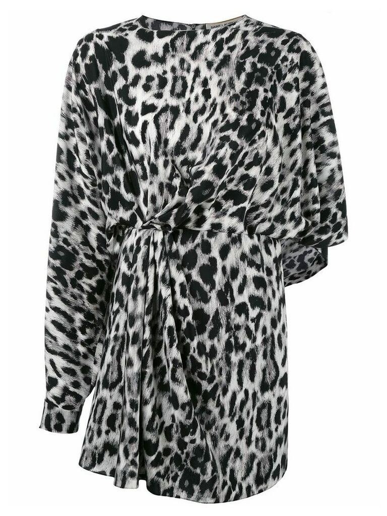 Saint Laurent leopard print dress - Black