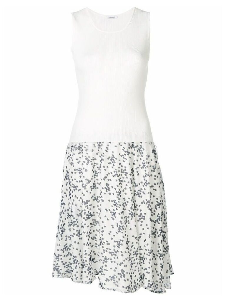 P.A.R.O.S.H. star print silk skirt - White