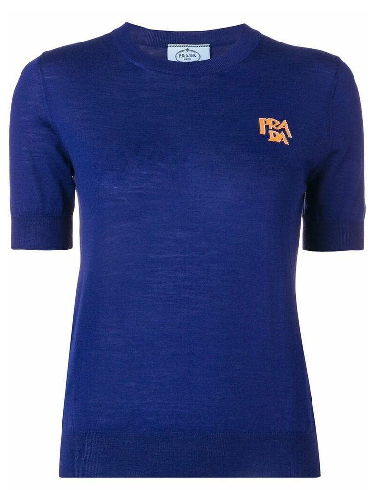 Prada chest logo T-shirt - Blue