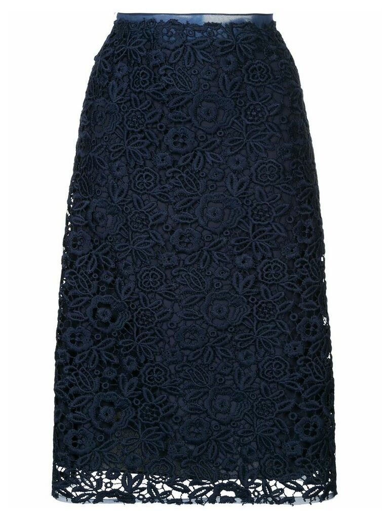 Miu Miu floral lace skirt - Blue