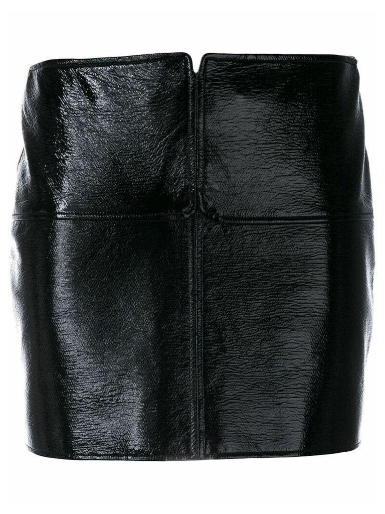 Courrèges faux-leather mini skirt - Black
