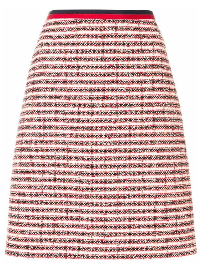 Gucci striped tweed skirt - Red