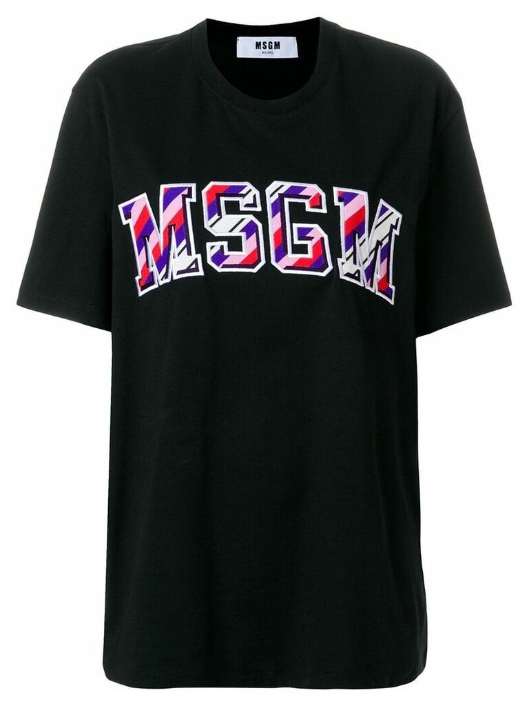 MSGM front-logo loose T-shirt - Black