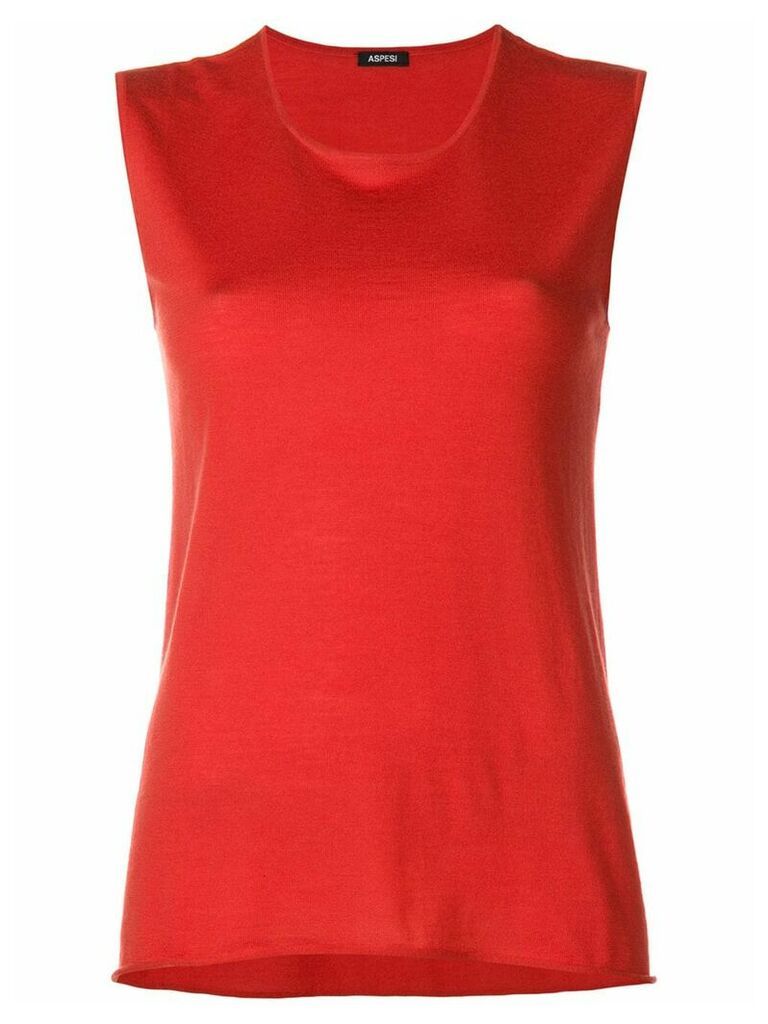 Aspesi sleeveless knit top - Red