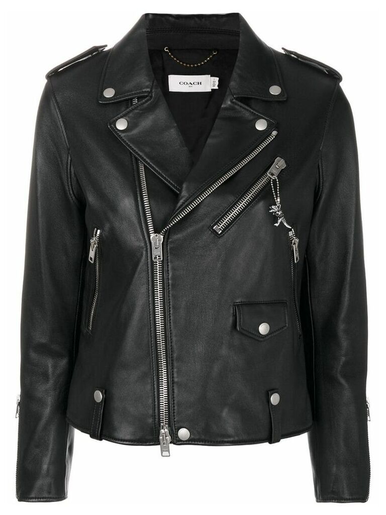 Coach leather biker jacket - Black