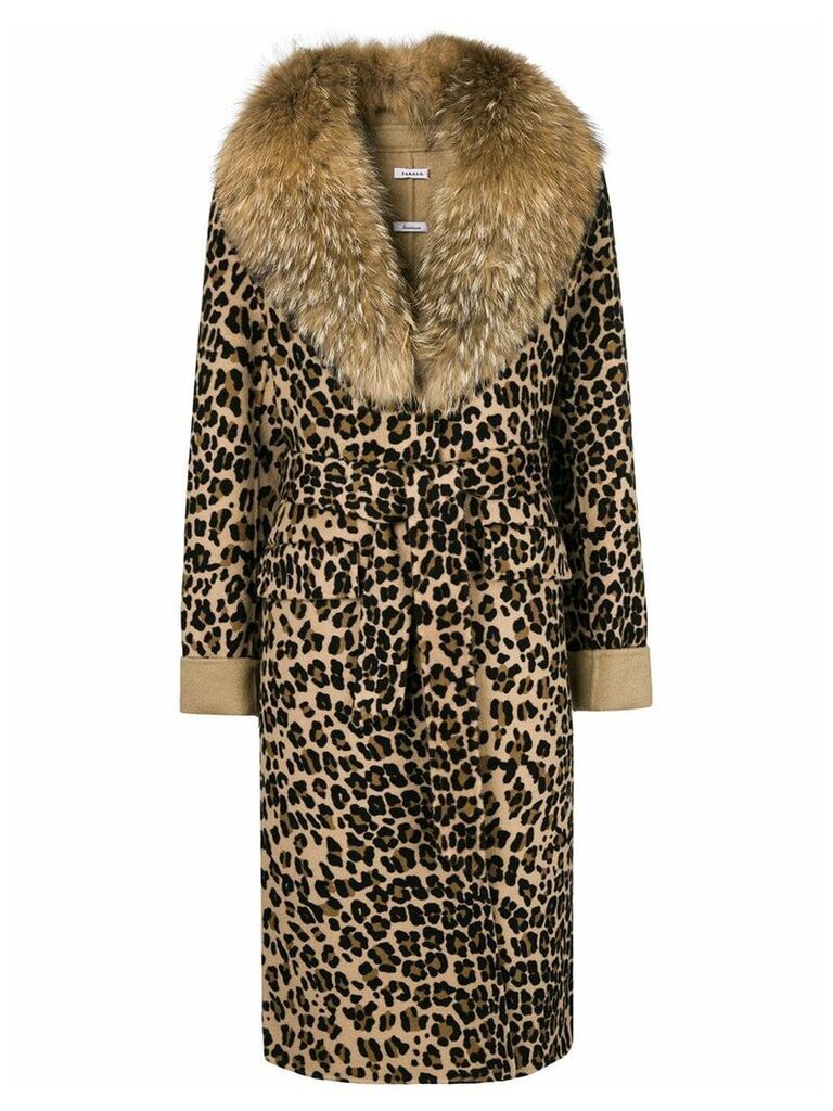 P.A.R.O.S.H. leopard print coat - Brown