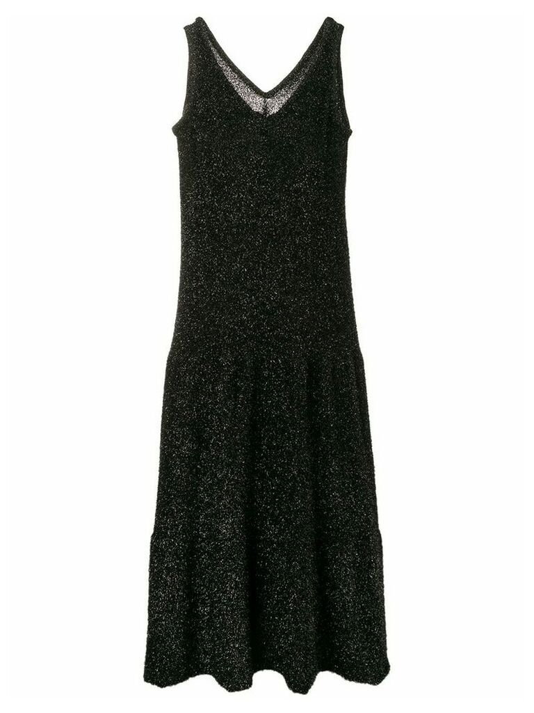 Sara Lanzi glitter sleeveless dress - Black