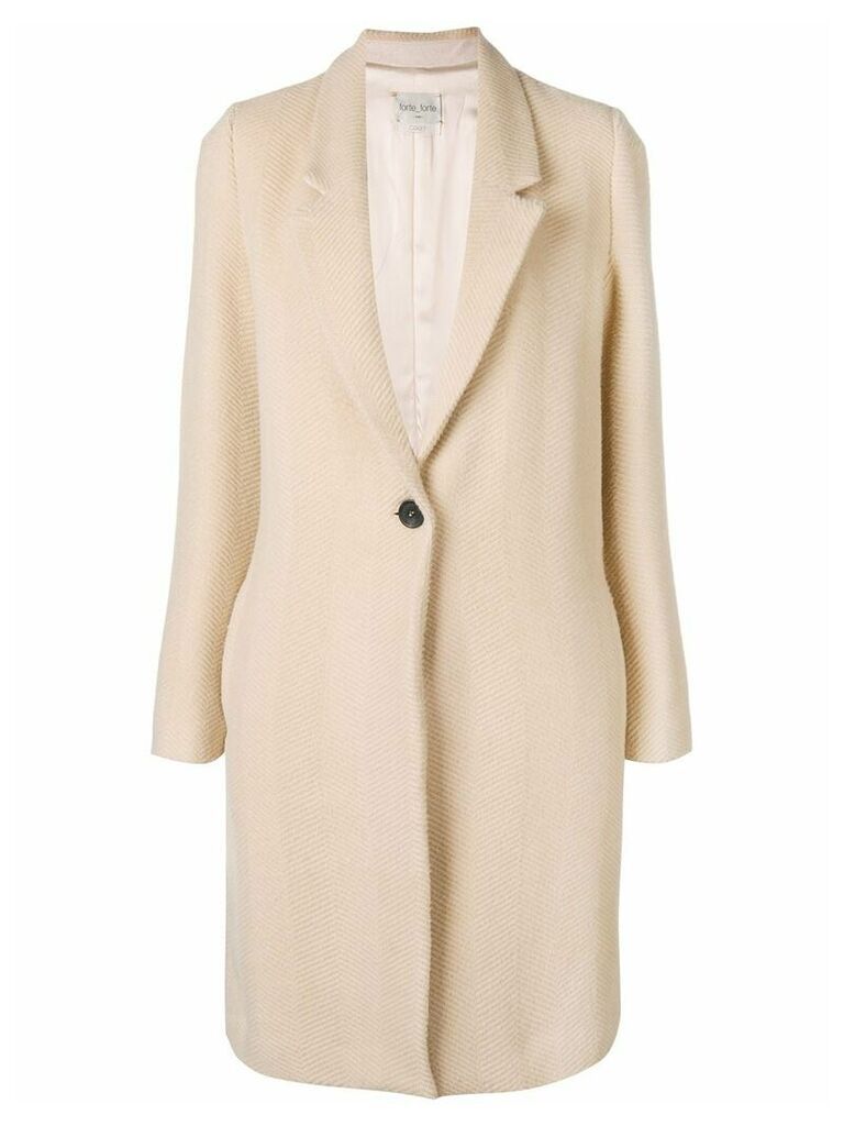 Forte Forte single breasted coat - NEUTRALS