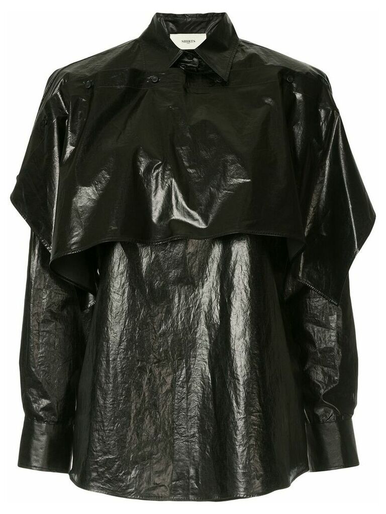 Ports 1961 sheen layered shirt - Black