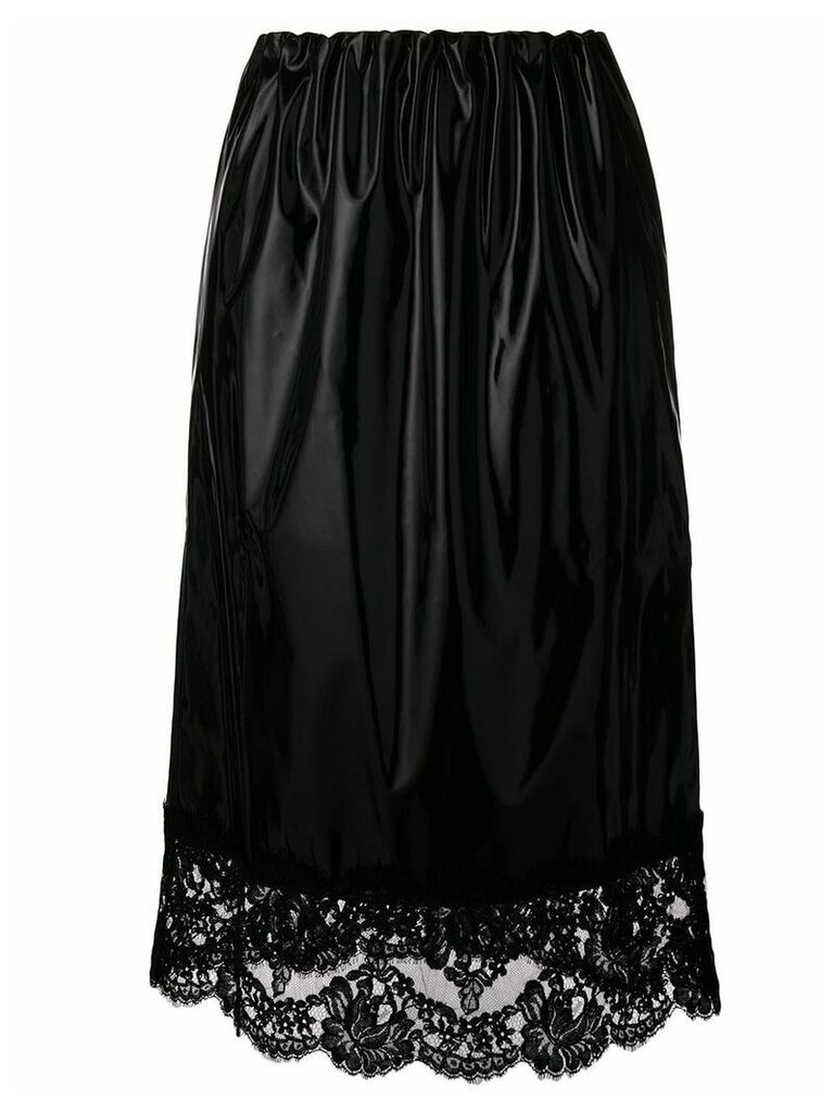 Nº21 lace trim midi skirt - Black