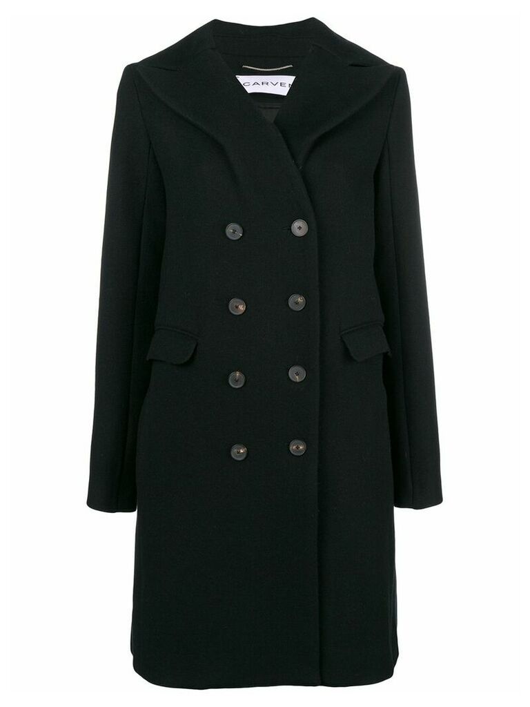 Carven double breasted coat - Black