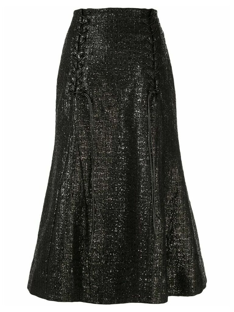 Olivier Theyskens metallic fishtail skirt - Black