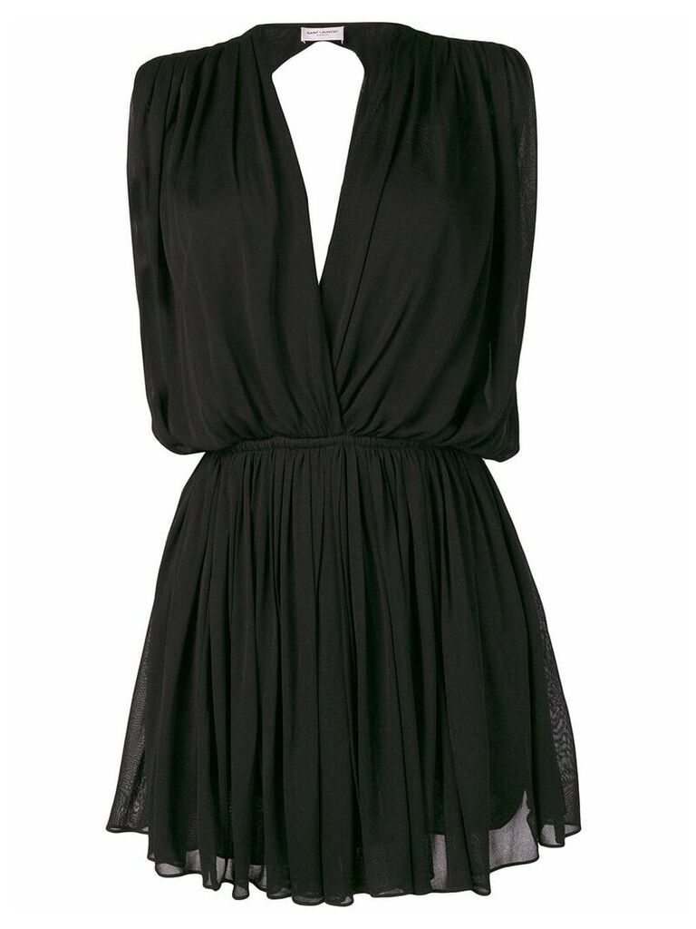 Saint Laurent draped mini dress - Black