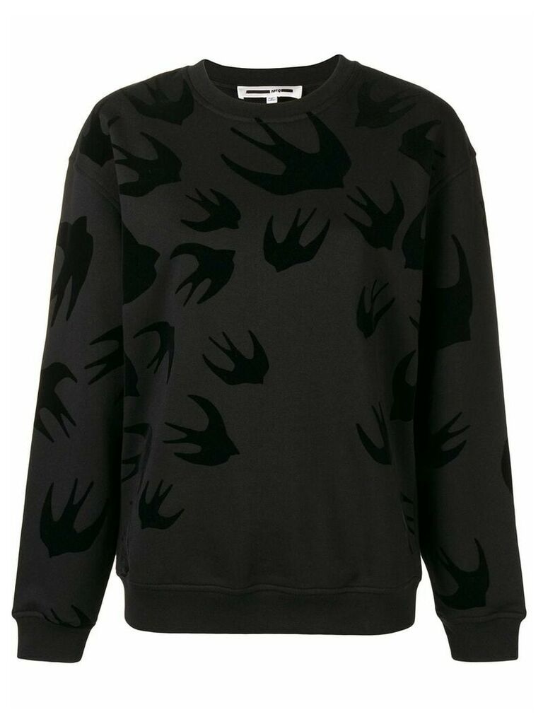 McQ Alexander McQueen swallow print sweatshirt - Black