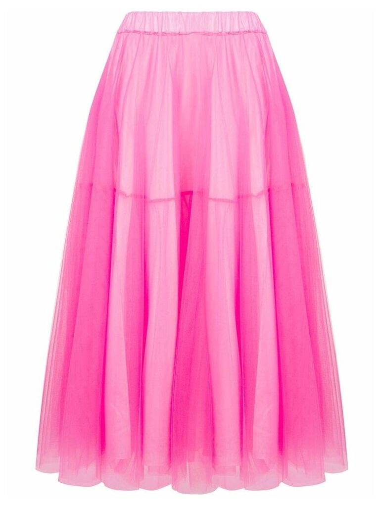 P.A.R.O.S.H. midi tulle skirt - Pink