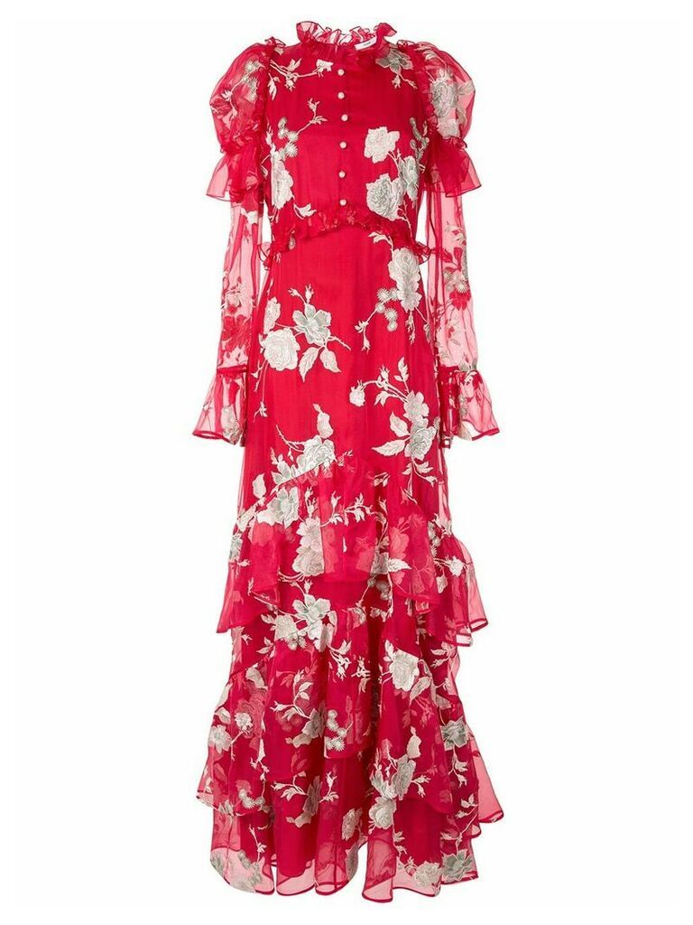 Erdem floral print evening dress - Red