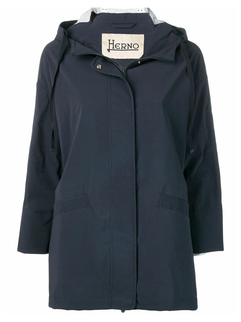Herno zip-up hooded raincoat - Blue
